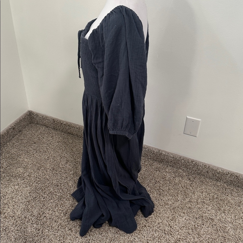 Quince Maxi Dress with Puff Sleeves - Picture 2 of 5